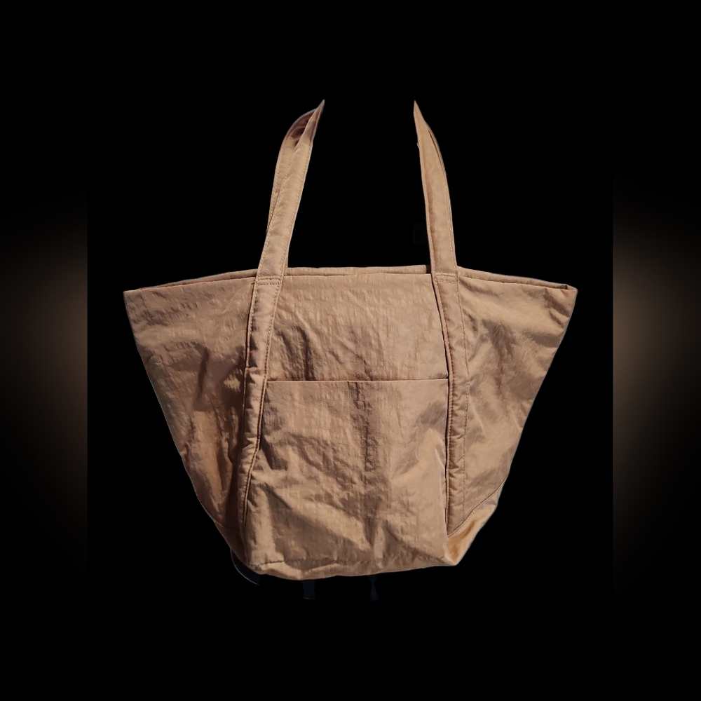 BAGGU Oversized Canvas Tote in Light Tan